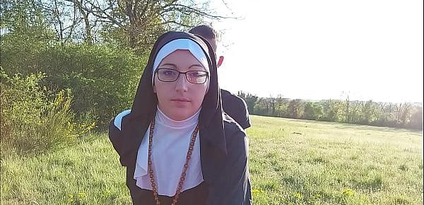  This nun gets her ass filled with cum before she goes to church !!